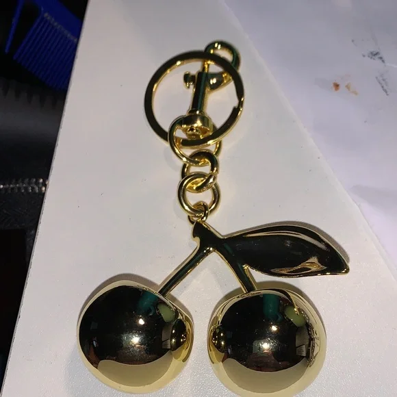 Gold Cherry bag/purse charm Keychain - Picture 4 of 5